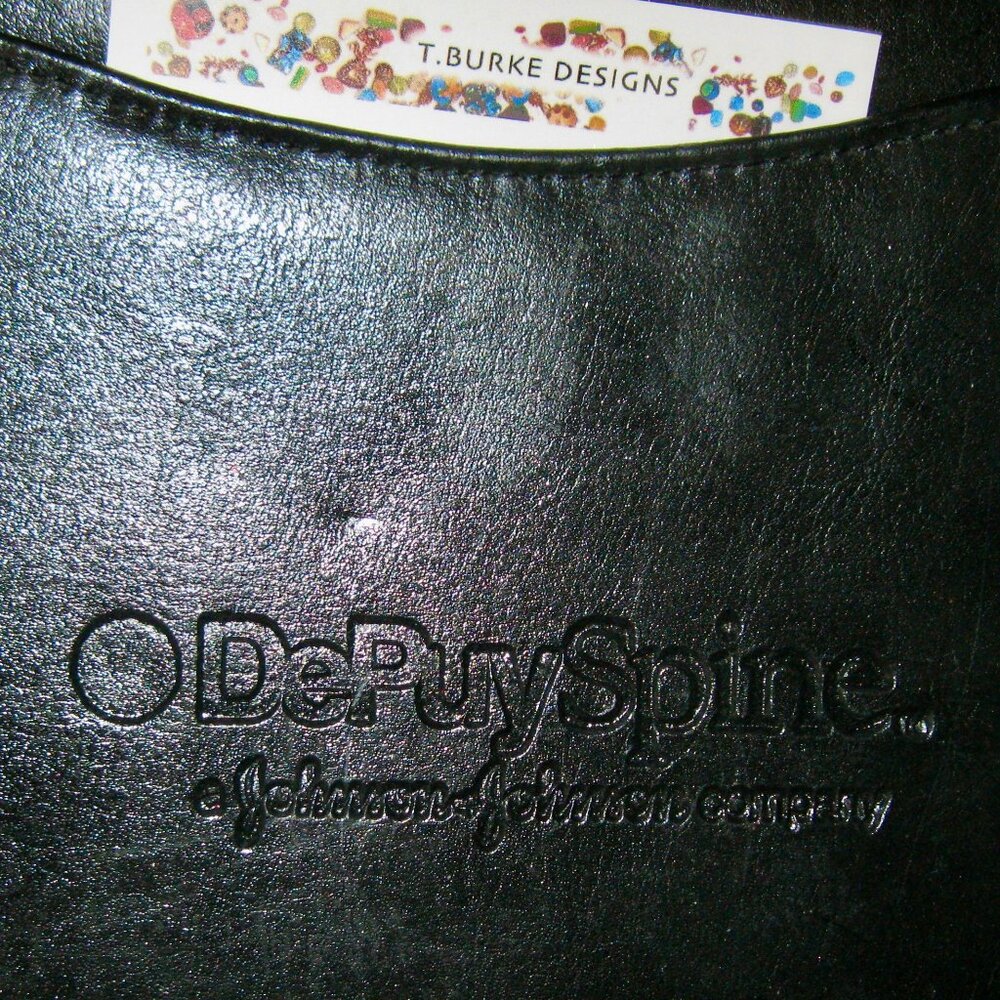 LEATHER COVERED BUSINESS CASE WITH 3 SIDED ZIPPER AND ROOM FOR 6 CREDIT CARDS